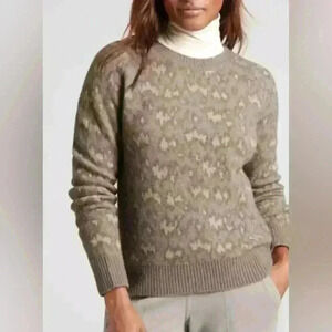 Athleta Hawthorn Animal Print,MerinoWool blend crewneck sweater. Ladies Size 2xl